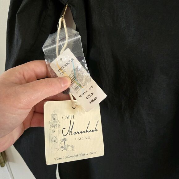 Caffe Marrakesh Club Resort V Neck Tunic Shirt NWT Women’s Size Small Pintuck - Picture 6 of 6